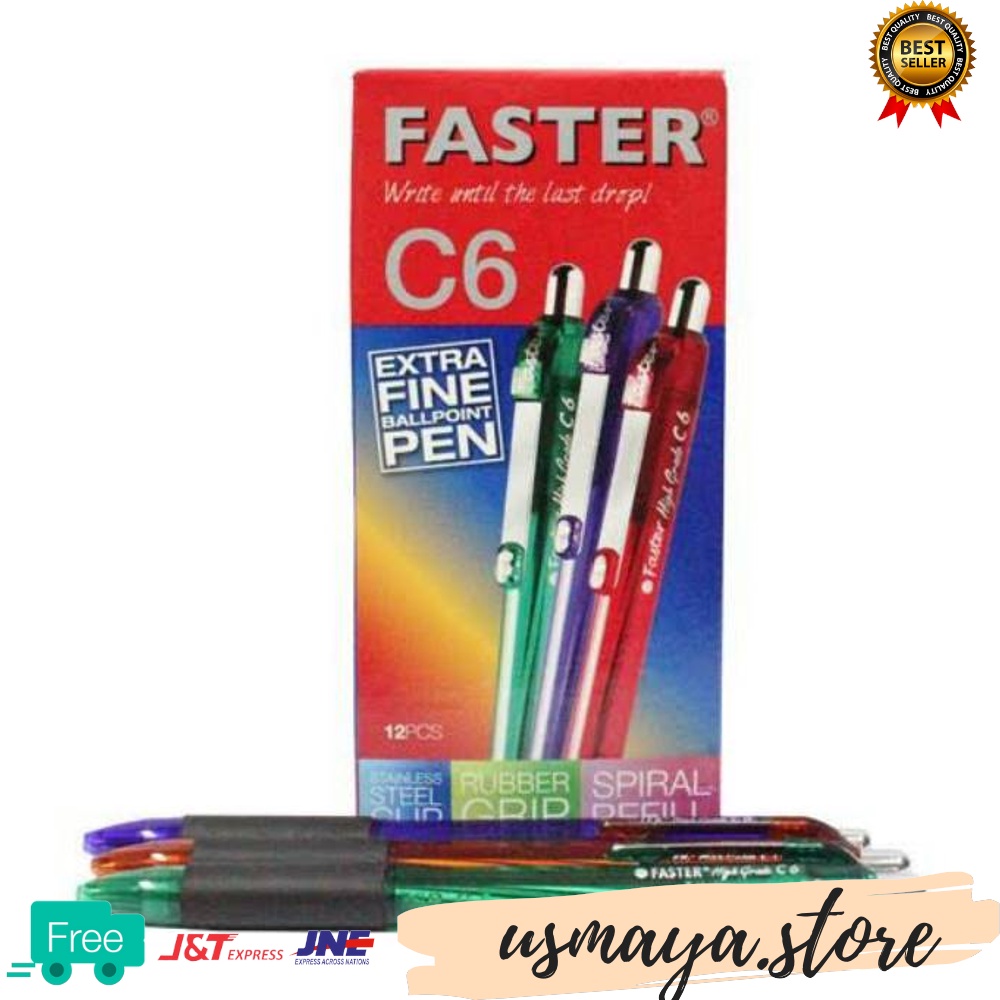 PULPEN FASTER C6 ( CETEK ) ISI 12 PULPEN FASTER F3 PULPEN FASTER 1 LUSIN PULPEN FASTER C6 PULPEN FAS