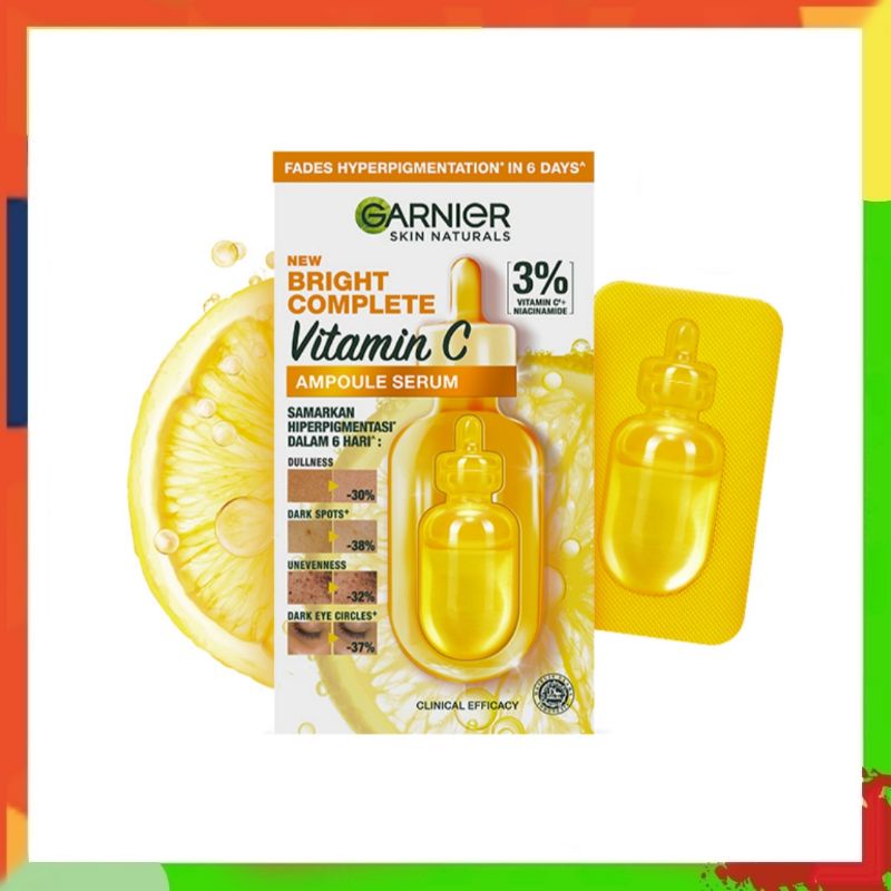 Garnier Bright Complete Ampoule Vitamin C Hiperpigmentasi Serum 1 pcs