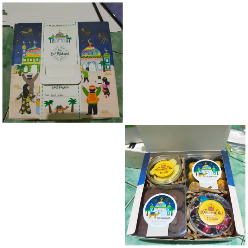 

BINGKISAN LEBARAN / PARCEL LEBARAN / HAMPERS ISI 4 KUE