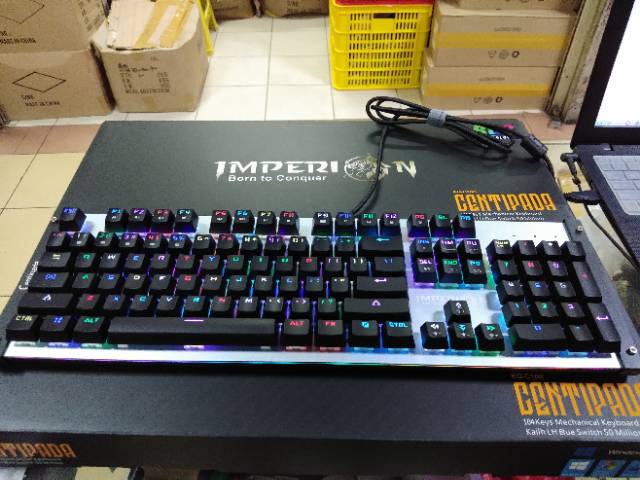 Imperion Centipada Keyboard Gaming Mechanical RGB Blue Switch