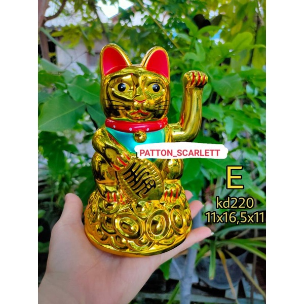 KUCING MANEKI KUCING MANEKI NEKO KUCING HOKI LUCKY CAT PATUNG KUCING KEBERUNTUNGAN PATTON_SCARLETT E