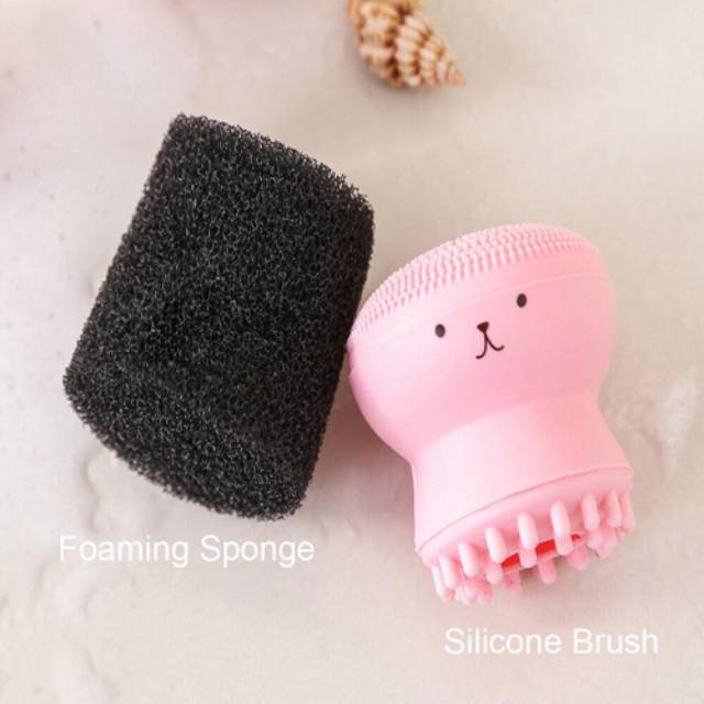 Sikat Pembersih Wajah Brush Cleaner Cleansing Facial Brush With Silikon Bentuk Gurita