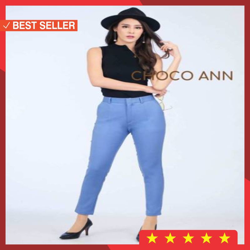 CELANA PANJANG JEANS BAWAHAN PRIA WANITA NEW / CELANA PANJANG CHOCO ANN ZIPPER DEPAN