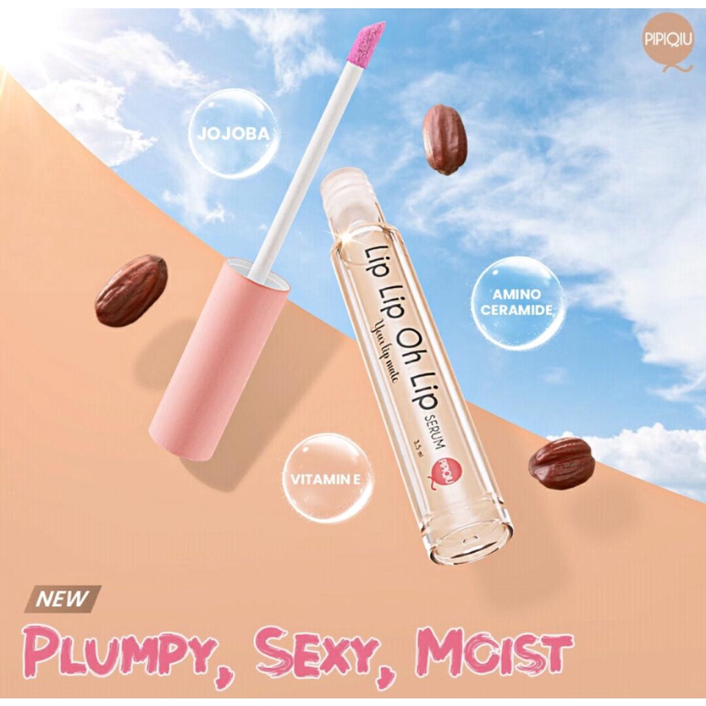 Pipiqiu Lip Lip Oh Lip Serum 3.5ml (PLS) Melembabkan Bibir