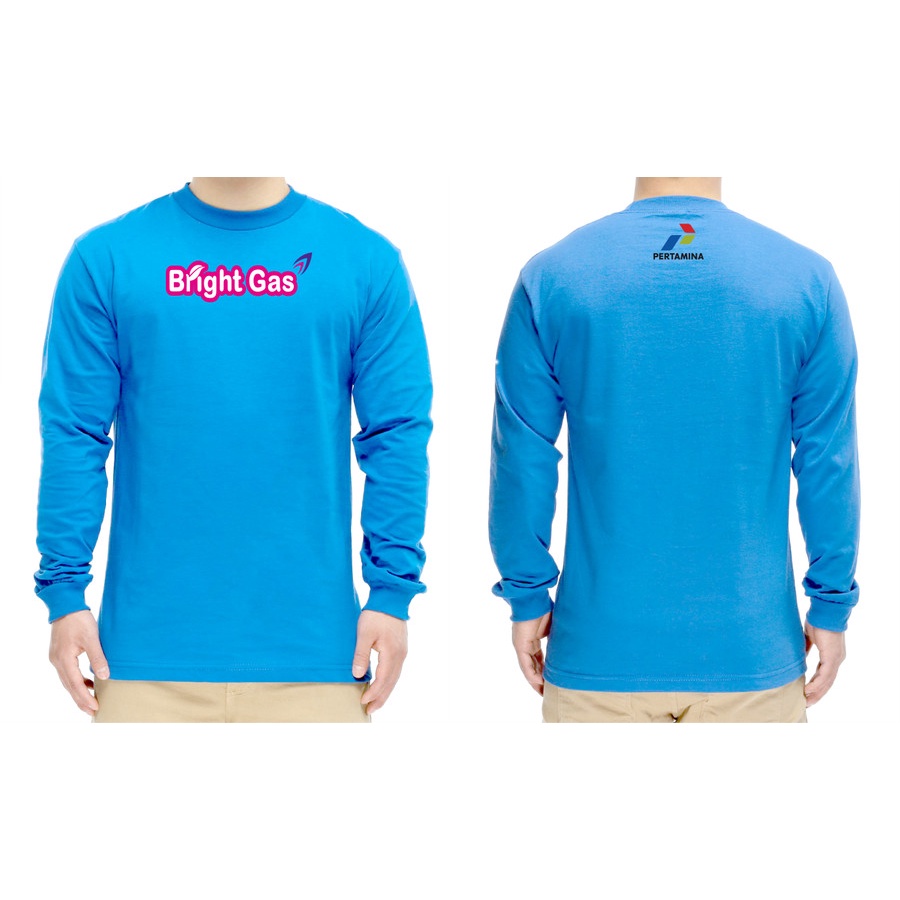 kaos bright gas pertamina longsleeve / baju bright gas pertamina lengan panjang