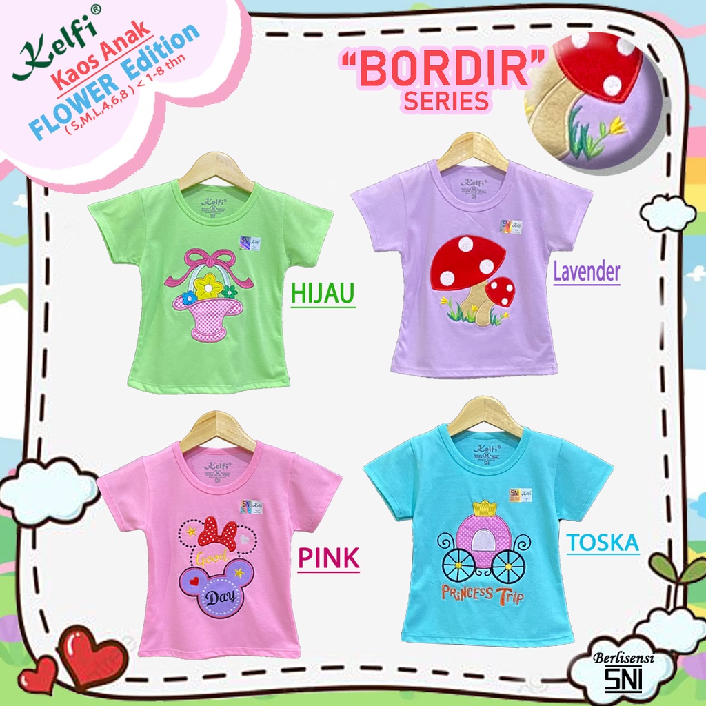 KELFI BAJU ANAK / ATASAN BAJU ANAK MOTIF BORDIR 1 - 8 TAHUN ==&gt; NEW LAUNCHING