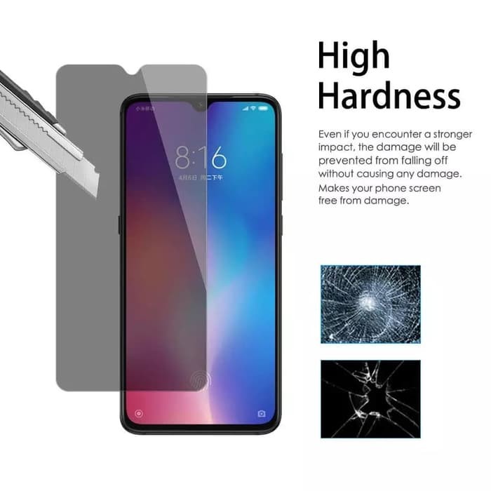 TEMPERED GLASS ANTI SPY XIAOMI MI 9 PRO 6.39 - ANTIGORES KACA PRIVACY