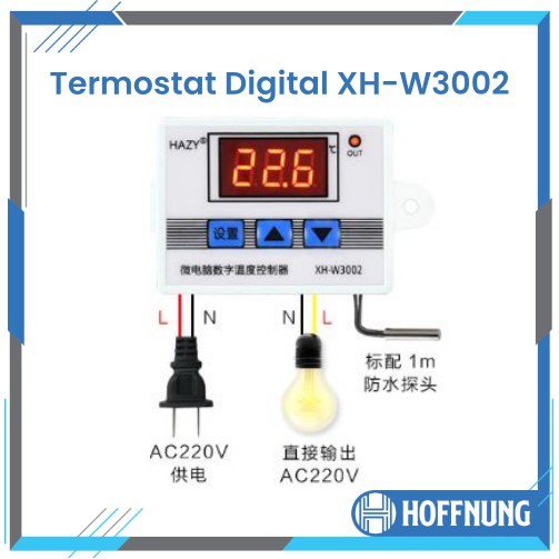 Thermostat XH-W3002 Termostat W3002 Digital  220V AC Temperature Controller