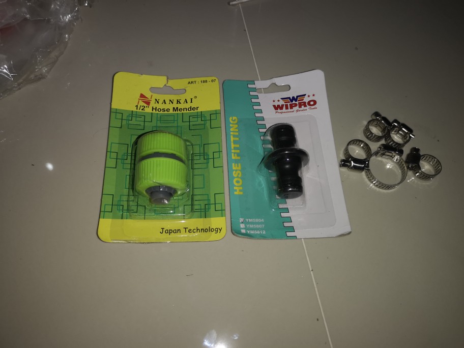 Nepel Sambung Selang Inlet Mesin Cuci 2 Way Coupling Nepel Selang Inlet Washing Hose Fitting Wipro