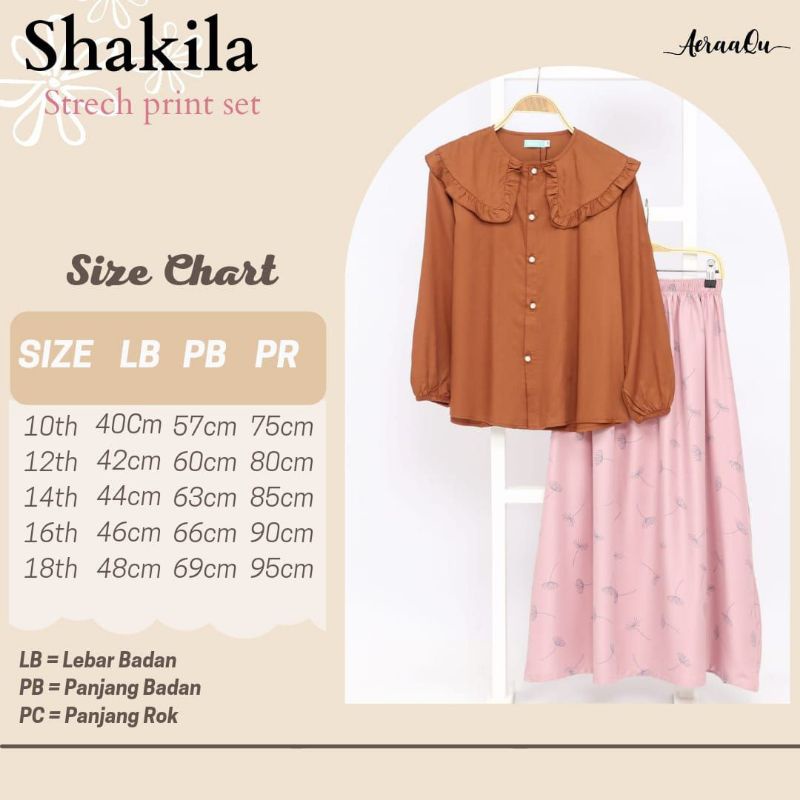 shakila strech print set 10-18