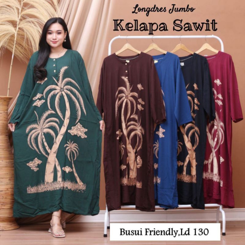 Longdress Jumbo LD 130 Busui Lengan Panjang Daster Jumbo
