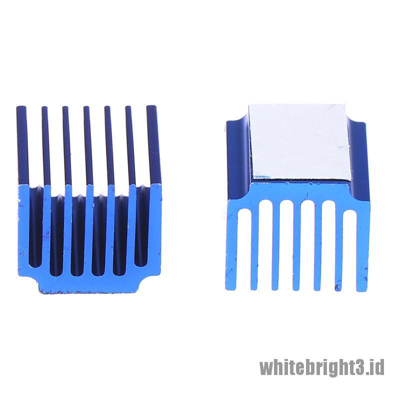 &lt; White3 &gt; 2pcs Heatsink Radiator Pendingin Bahan Aluminum Warna Biru Untuk Printer 3D