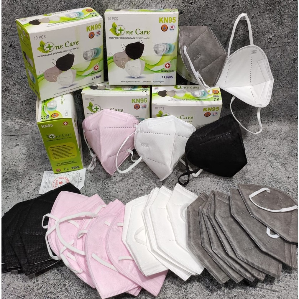 MASKER MURAH KN95 5PLY ONE CARE / ONECARE MASKER HIJAB / MASKER HEADLOOP - 1 BOX 10 PCS