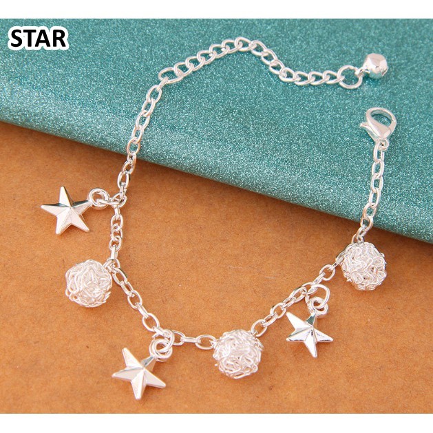 Gelang Rantai dan Titanium Bentuk Dolphin Ball Star Love Swan Diamond untuk Wanita