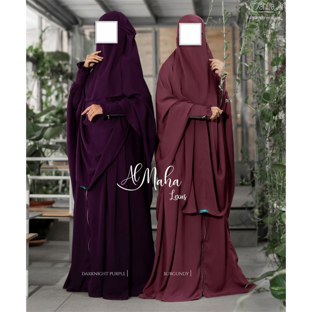 AL MAHA SET GAMIS DRESS PAKAIAN WANITA MUSLIM SYAR'I BAHAN LEXUS BY MAHIRA INDONESIA