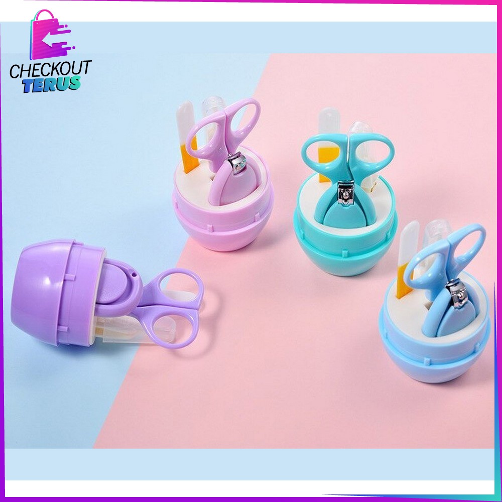 CT C285 Gunting Kuku Bayi Set Baby Care Kit 4IN1 Baby Nail Clipper Set  Manicure Set Bayi Gunting Kuku Warna Bayi