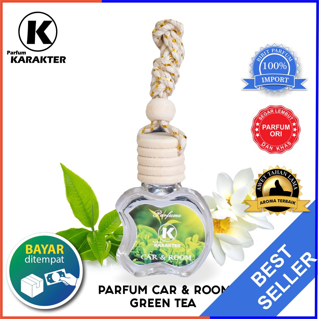 Parfum Mobil &amp; Ruangan Aroma Green Tea ( Greentea ) Model GantungWangi dan Tahan Lama | Kemasan 10ml  | Bisa Cod | Terlaris