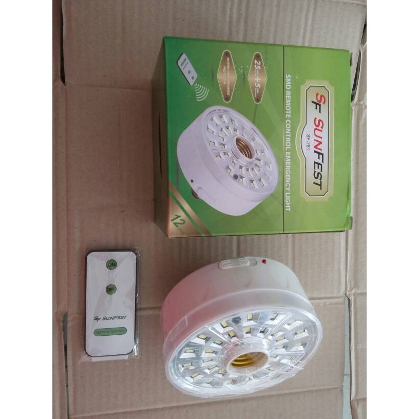 lampu otomatis (listrik mati lampu nyala) / emergency lamp dilengkapi remote