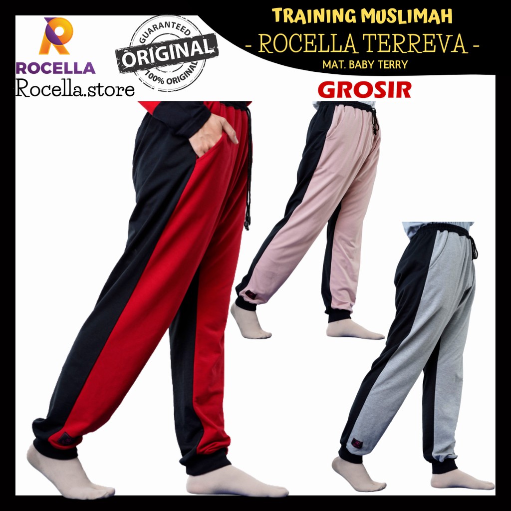  Celana  Trening Olahraga Muslimah Model Jogger  Rocella 