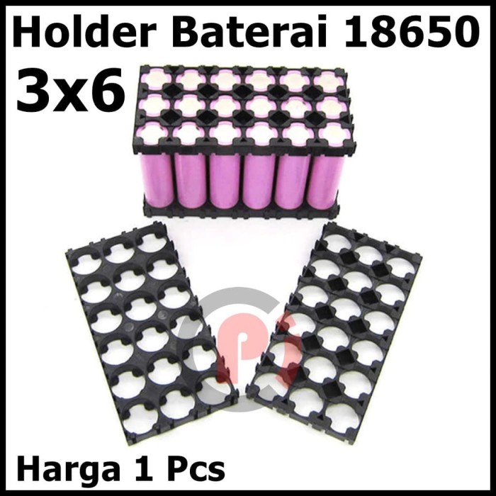 Tempat Baterai 18650 3x6 Holder Spacer Powerwall DIY Power Cell 6x3