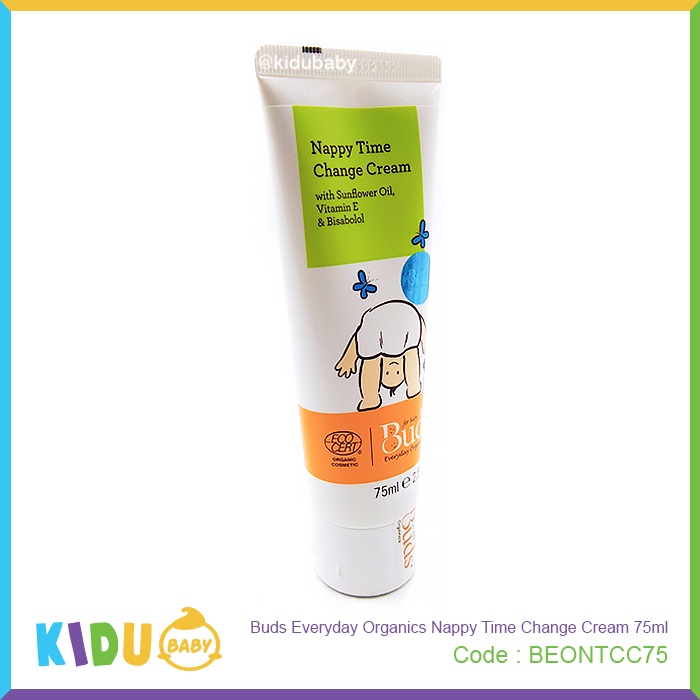Buds Organics Nappy Time Change Cream 75ml Kidu Baby