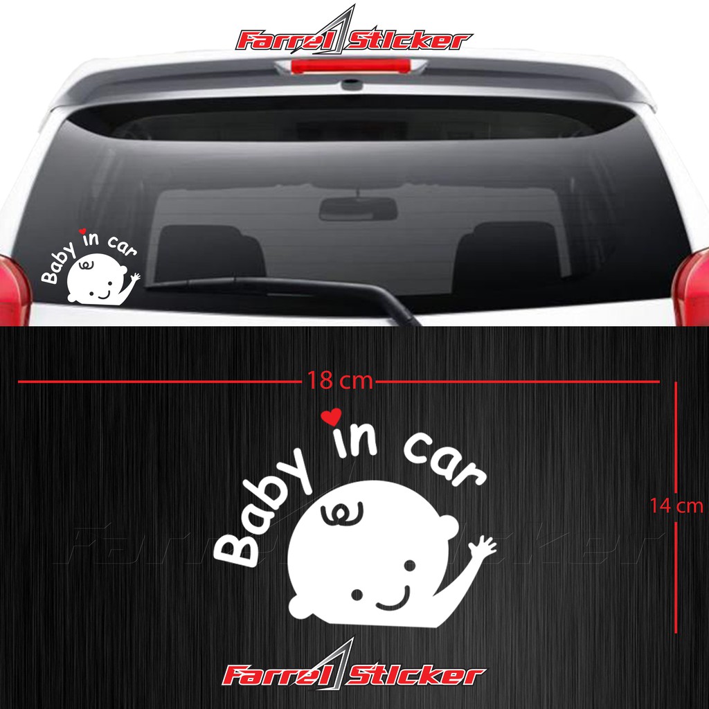 stiker bayi sticker baby in car