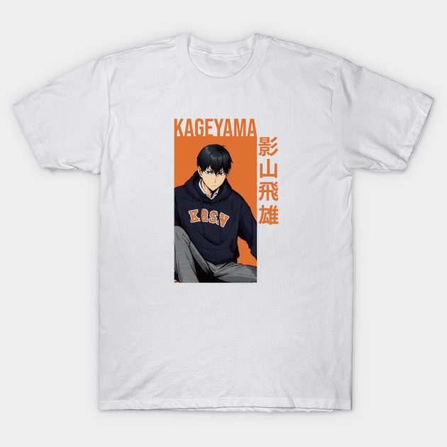 Kaos Haikyuu Kageyama Tobio Baju Anime haikyu T-shirt Distro Jepang KAGEYAMA HAKUIYU TSHIRT HITAM XX