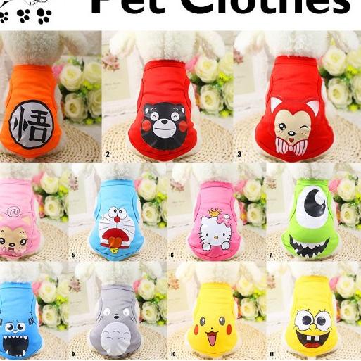 [DW591] Baju Anjing Kecil / Baju Kucing / Baju Binatang / Kaos Anjing Poodle Lucu Murah Cartoon Pupp