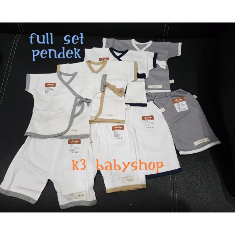 Setelan Pendek Aerilyn 0-3 bln dan 3-6bln baju kimono bayi piyama anak SNI