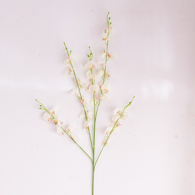 COD BUNGA ANGGREK  BUNGA  PLASTIK BUNGA ARTIFISIAL BUNGA PAJANGAN  IMITASI BUNGA HIASAN BT9012-PUTIH