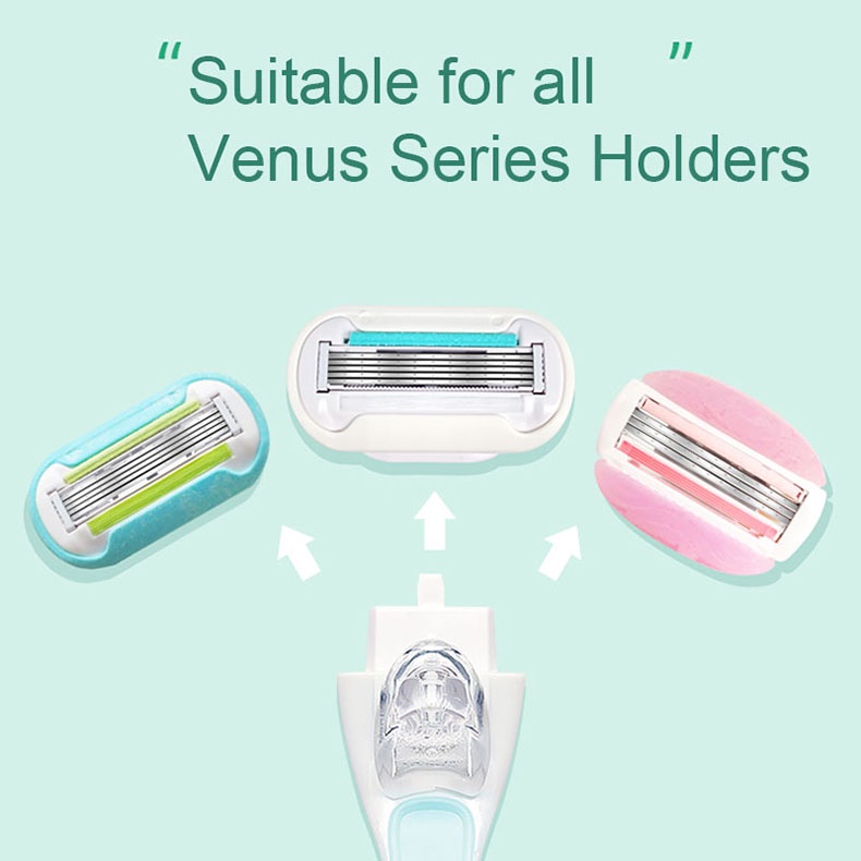 Gillette Venus Pisau Cukur Wanita Deluxe Halus 5lapisan Pisau Cukur Untuk Lady Sensitive Skin Hair Removal Replacement Blade Refill