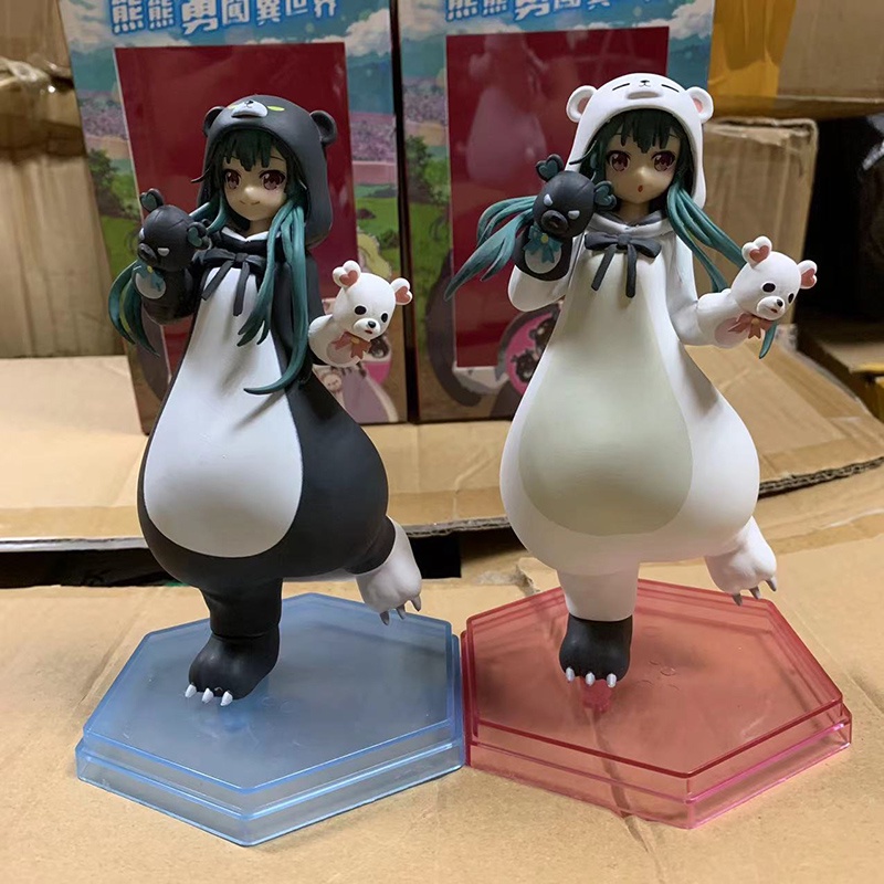 Mainan Action Figure Anime Kuma Kuma Kuma Beruang Putih Hitam YUNA Untuk Hadiah Aldult