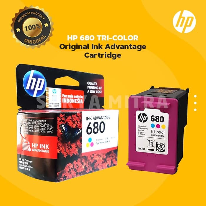 Tinta HP 680 Colour Ink Cartridge - For 2135, 3635 / Color Original