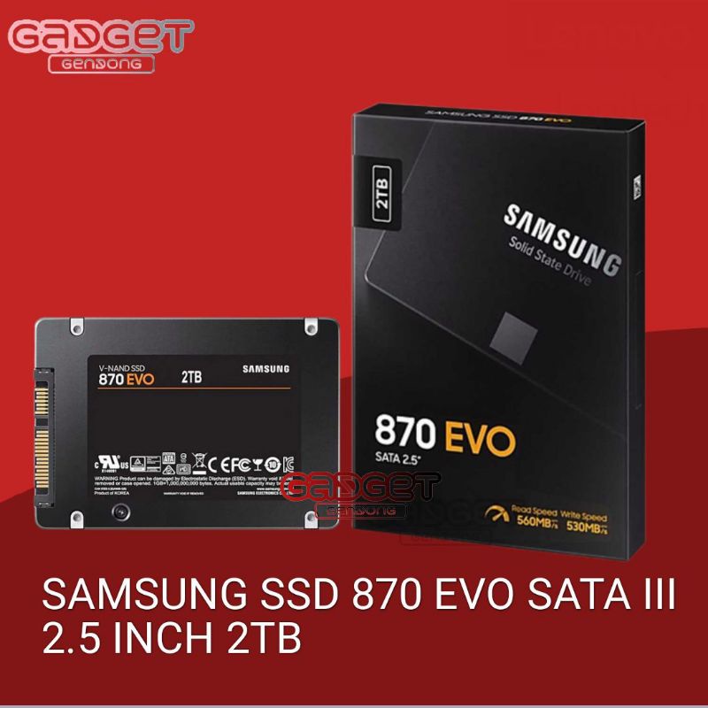 Samsung SSD 870 EVO Sata III 2.5&quot; Internal SSD 250GB/500GB/1TB/2TB/4TB