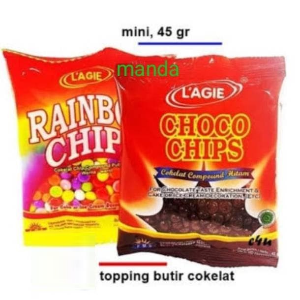 

Lagie choco chip topping kue 50g