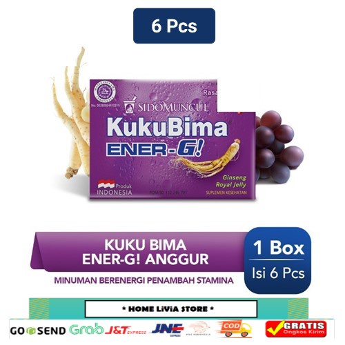 

Kuku Bima Ener-G Minuman Berenergi Penambah Stamina Powder Anggur 6's