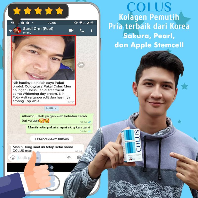 COLUS MEN COLLAGEN PEMUTIH KULIT PRIA