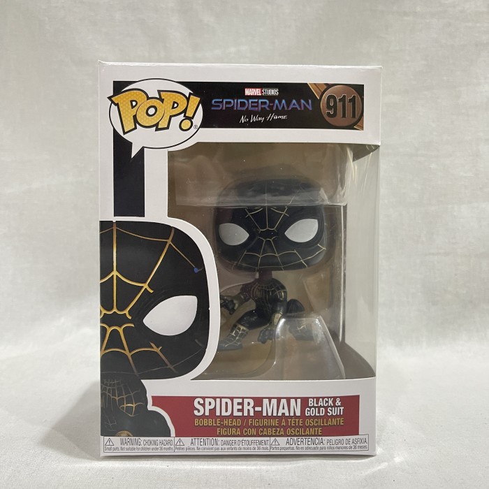 FIGURE POP MARVEL 911 SPIDERMAN BLACK GOLD SUIT FUNKO