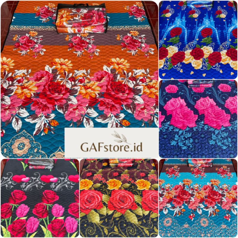 Karpet quilting karakter motif Bunga uk jumbo 230×170cm | Karpet lantai | Karpet Bunga | Karpet kara