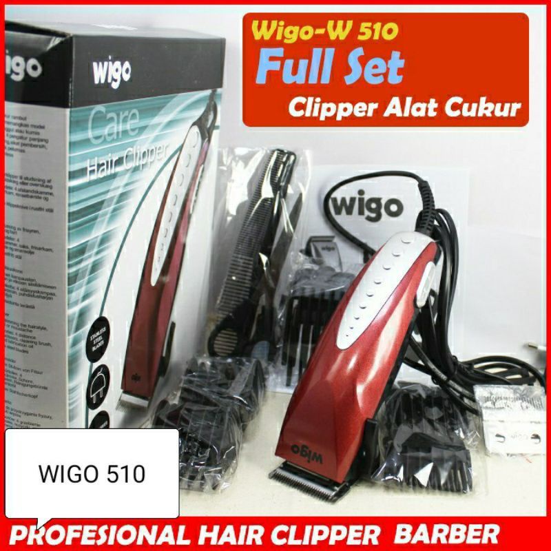 Wigo , W - 510 , 520 , Cukur rambut  , Clipper , Mesin cukur rambut + mata pisau