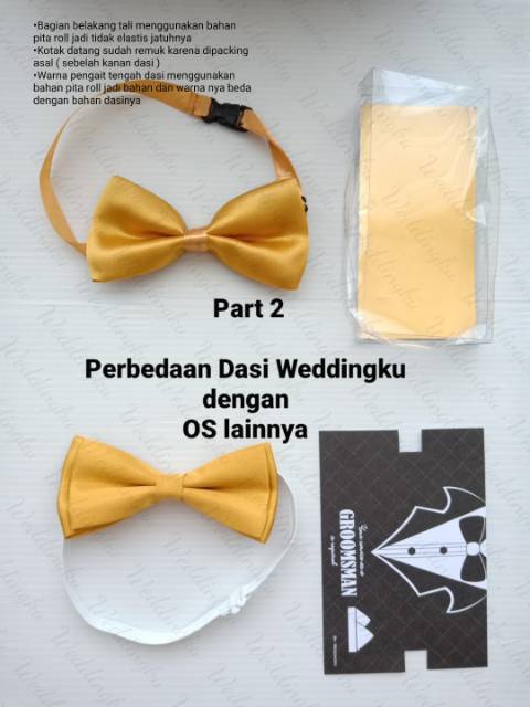 Perbedaan Dasi Weddingku dengan OS lainnya