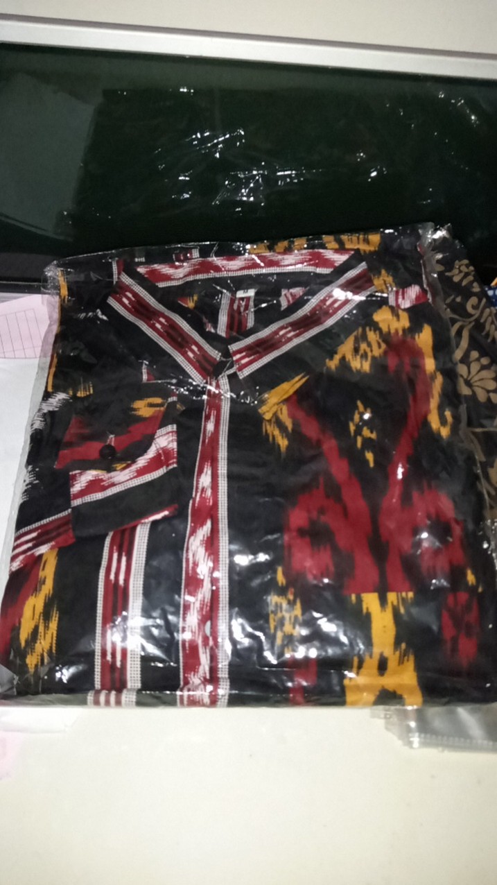 Bac021 New Kemeja Batik Pria Lengan Panjang 848vo Kemeja Pilot Pangkat Pdl