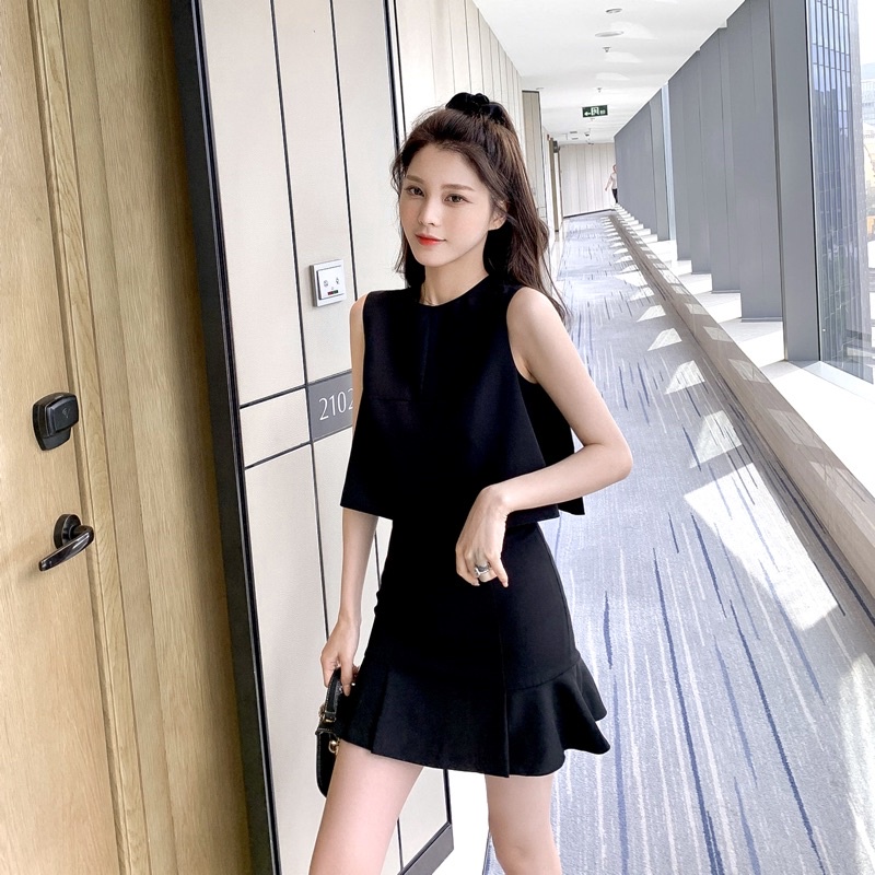 Stelan rok premium wanita scuba import - One set rok wanita modis casual