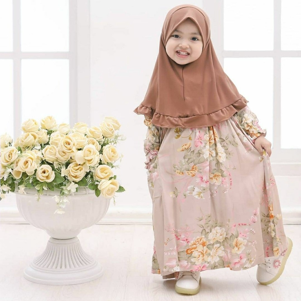 Ara Kids Baju Muslim Anak Perempuan Plus Kerudung Terlaris