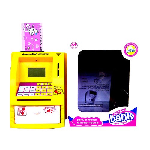 CELENGAN- CELENGAN ATM MINI MESIN HITUNG SALDO UANG KERTAS DAN KOIN -CELENGAN.