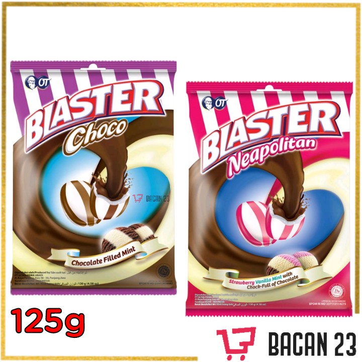 Permen Blaster ( 129gr ) ( Choco - Neapolitan ) / Permen Mint Cokelat / Bacan 23 - Bacan23