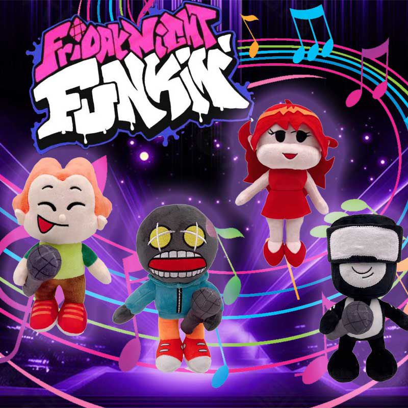 Fnf Mainan Boneka Stuffed Plush Monster Friday Night Funkin Kapten Pico Whitty Untuk Anak