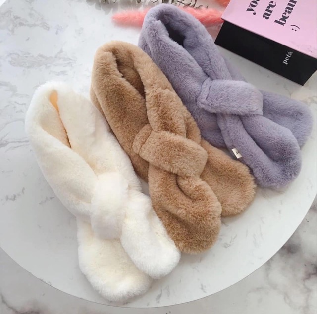 BUNNY FUR COLLAR SHAWL KIDS #8501