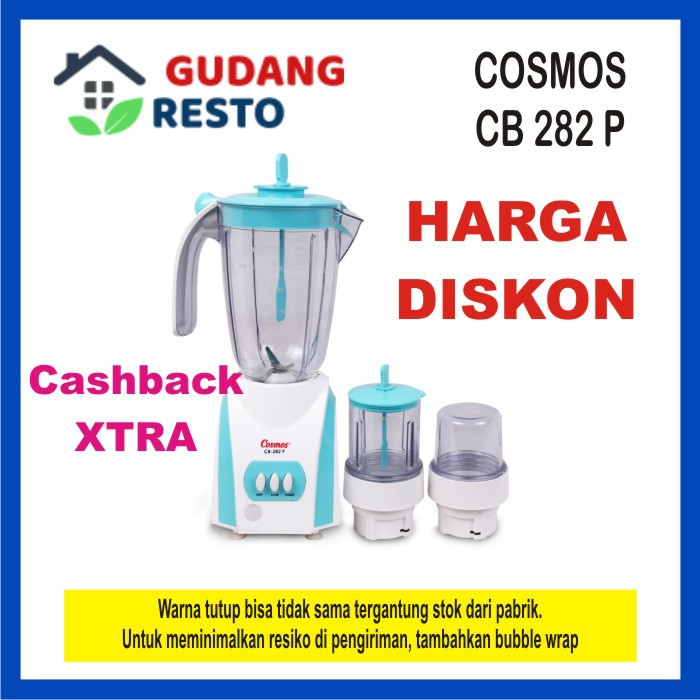 Cosmos Blender 3 in 1 Plastik CB-282P / CB 282 P / CB 282P Juice Bumbu Basah Bumbu Kering