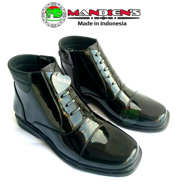 Mandiens - SEPATU PDH SJ.236-LUX Kulit Asli Ujung Tumpul Original Medali Export Quality